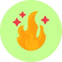 Fire Energy Flat Multi Color Icon vector