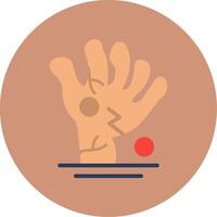 Scary Hand Flat Multi Color Icon vector