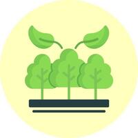 Forest Flat Multi Color Icon vector