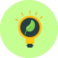 Eco Bulb Flat Multi Color Icon vector