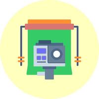 Camera Backdrop Flat Multi Color Icon vector
