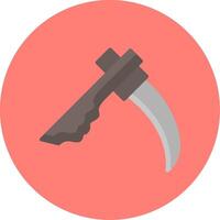 Scythe Flat Multi Color Icon vector