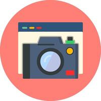 Camera Website Flat Multi Color Icon vector