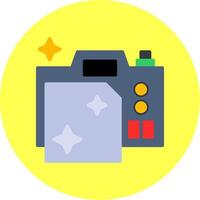 Cleaning Camera Flat Multi Color Icon vector