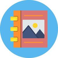 Album Flat Multi Color Icon vector