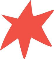 A red star with a white background vector