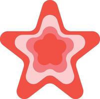 A star with a pink and red design vector
