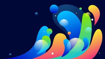 colorful gradient fluid abstract background bubble vector