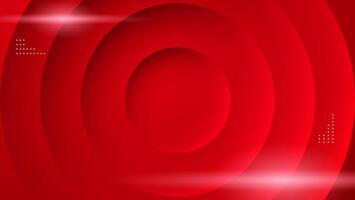 red circle paper layer abstract background with light vector