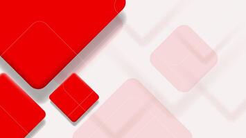 red and white abstract background with rounded square vector