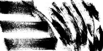 Grunge Background with Hand Painted Brush Strokes. Distressed texture with black ink vector