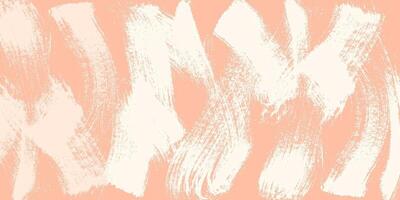Soft Brush Strokes in Warm Peach Tones. Abstract Composition with distressed effect. Grunge brush strokes vector