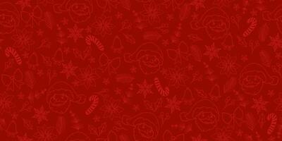 Seamless Pattern with Delicate Outline Bows and Stars on Dark Red Background. Elegant Pattern for holidays perfect for cads, banners, web, wallpaper. vector