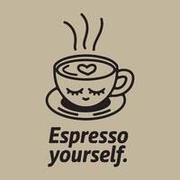 Express Yourself Coffee Cup Design Tee vector