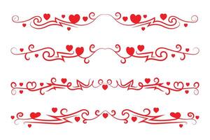 Valentine's day borders vector