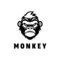 monkey angry logo design concept idea vector