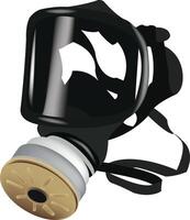 A gas mask on a white background vector