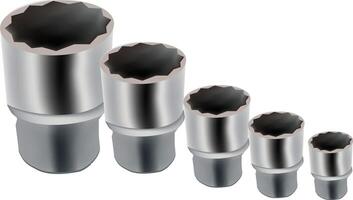 A set of four different types of drill bits vector