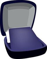 An open blue box with a white background vector