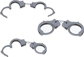 Handcuffs on a white background vector