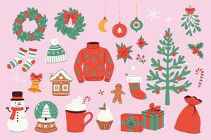 Set of winter christmas graphic elements. graphics vector