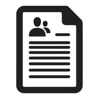 Clean and Clear Document Icon on White Background vector