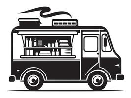 Clean Food Truck Icon Design with White Backdrop vector