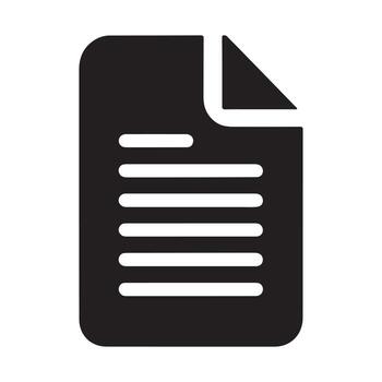 Minimalistic Document Icon on a Clean White Background vector