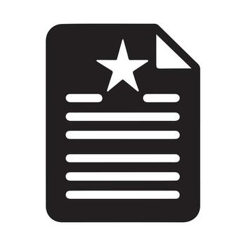 Isolated Document Icon with Blank White Background vector