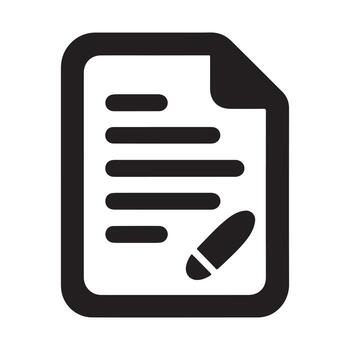 Document icon isolated on a white background vector