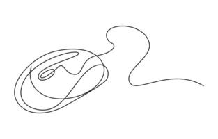 Computer Mouse Black Stroke Linear Icon vector