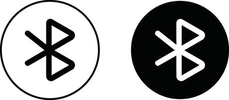 Bluetooth sign flat and line icon design in trendy style collection isolated on transparent background. Technology symbol wireless use for connect device transfer, communication. vector