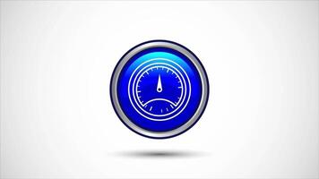Speedometer icon animation, Speed indicator sign button video