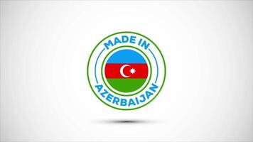 Made In Azerbaijan Badge Design Animation video