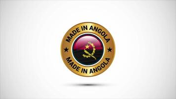 Made In Angola Badge Design Animation video