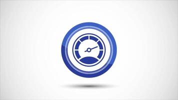 Speedometer icon animation, Speed indicator sign button design video