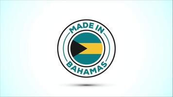 Made In Bahamas Badge Design Animation video