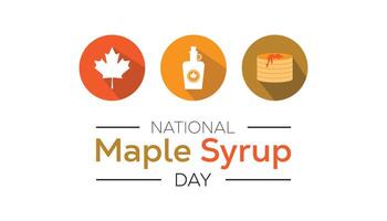 National Maple syrup day is observed every year on December. Food and Drink Awareness concept. background, placard, banner template illustration design. vector