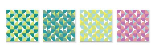Abstract Bauhaus geometric pattern background, circle, triangle and square lines color art design. Colorful Bauhaus pattern background vector