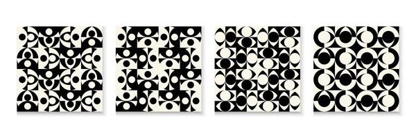 Bauhaus abstract pattern backgrounds vector