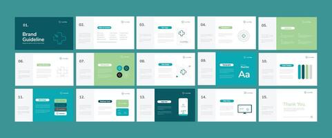 Logo Guideline template or Brand identity presentation design vector