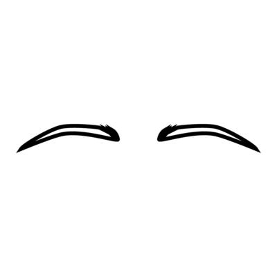 Brows icon . Eyebrow illustration sign. Forehead symbol or logo.