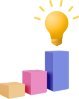 3d business idea for money, banking financial concept png