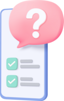3d question mark icon sign or ask FAQ and QA answer solution information. Have a question sign or problem png