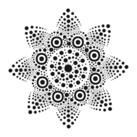 An Abstract Play of Circles and Dots in black mode color png