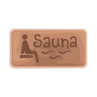 Illustration of sauna signboard vector