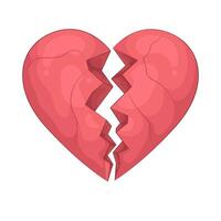 Illustration of broken heart vector