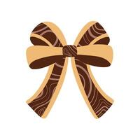 A ribbon or bow with antique textures in a flat style vector