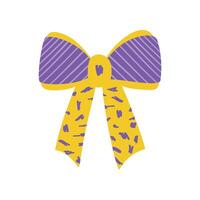 A vintage ribbon or bow rendered with textured flatness vector