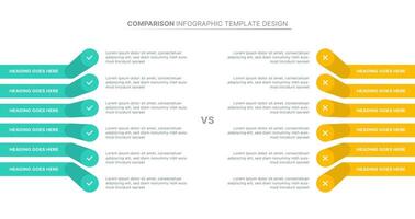Dos and Donts Comparison Modern Infographic Design Template vector